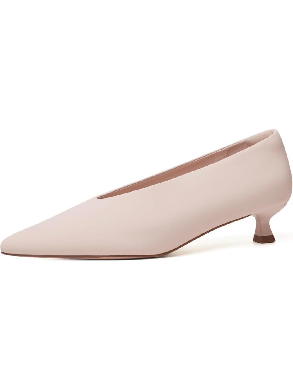 Women's Nude-02 Kitten Heels Pointed Closed Toe Heels Low Pumps for Party